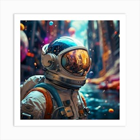 Futuristic Astronaut Art Print