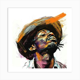 Man In Hat Art Print