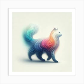 Colorful Cat 4 Art Print