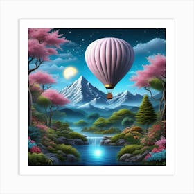 Hot Air Balloon In The Sky Art Print