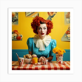 Red Haired Woman Art Print