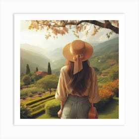 Woman In A Hat Art Print