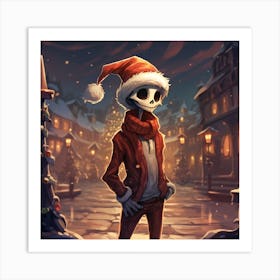 Merry Christmas! Christmas skeleton 8 Art Print