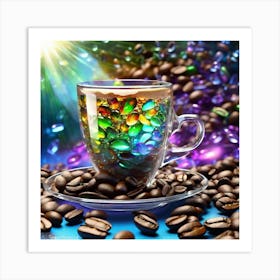 Rainbow Coffee Art Print