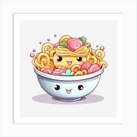 Kawaii Pasta Art Print