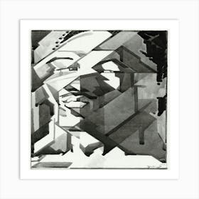 Abstract Portrait Of A Man Art Print