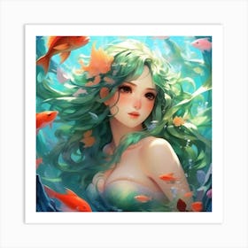 Anime Art, Mermaid Art Print