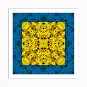 Ukraine Symbol Blue And Yellow Pattern 3 Art Print
