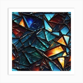 Stained Glass Background Art Print