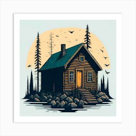 Cabin In The Woods 6 Art Print