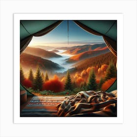 View From Inside A Tent Art Print