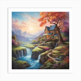 House By The Stream 2 Art Print