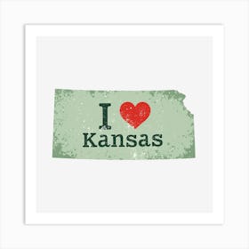 I Love Kansas Art Print