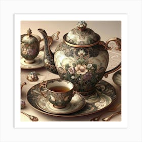 Tea Set 13 Art Print