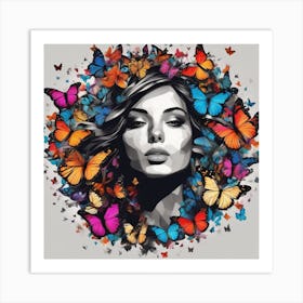Butterfly Woman Art Print