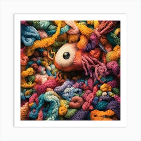 Knitted Octopus Art Print