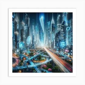 Futuristic Cityscape 105 Art Print