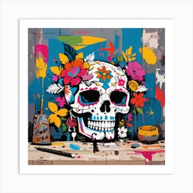 Day Of The Dead Skull Art Print