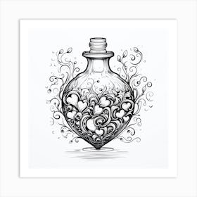 Bottle Of Love Art Print