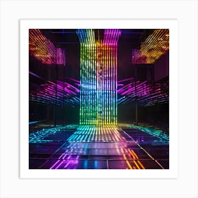 Rainbow Light Tunnel 1 Art Print