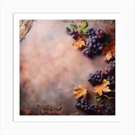 Autumn Leaves And Grapes 4 Art Print