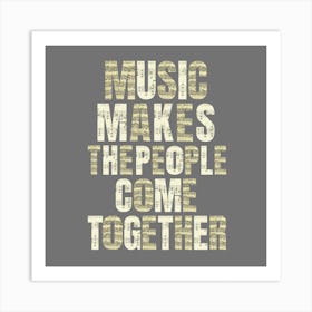 Music Grey Art Print