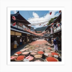 JAPANESE FISH MARKET Art Print