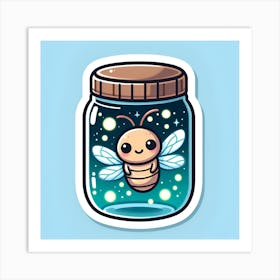 Bee In A Jar 2 Art Print