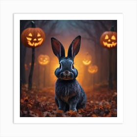 Halloween Bunny 1 Art Print