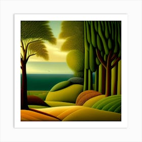 Landscape By John Adams Art Print