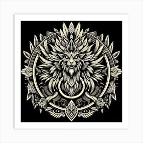 Lion Head Art Print