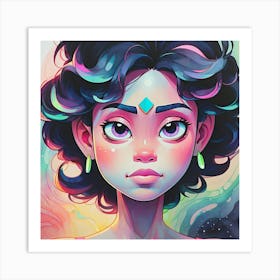 Galaxy Girl 4 Art Print