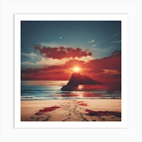 Sunrise On The Beach Art Print