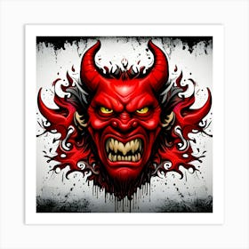 Devil Head 25 Art Print