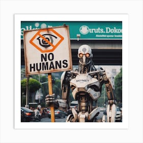 No Humans by SkyNet Art Print