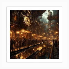 Steampunk City 1 Art Print