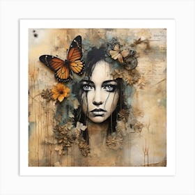 Butterfly Girl Art Print