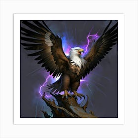 Lightning Eagle Art Print