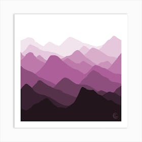 Romantic 2014 Radiant Orchid (Layers) Art Print