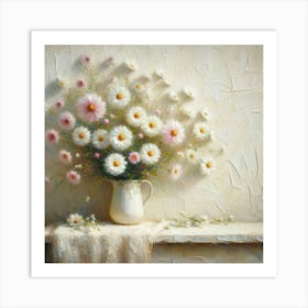 Daisies In A Vase 1 Art Print