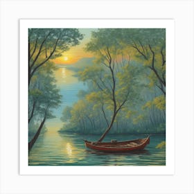 Boat In The Water 1 Art Print