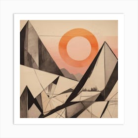 Abstract Of Mountains Art Print