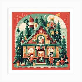 Christmas House 1 Art Print