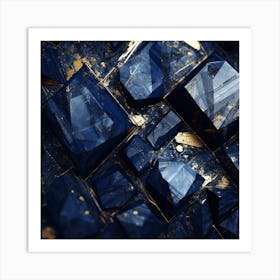 Blue stone Art Print