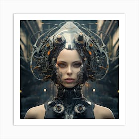 Cybernetic Woman Art Print