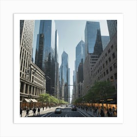 New York City Street Scene 1 Art Print