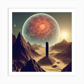 Planet In The Desert Art Print