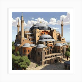 Blue Mosque paintings 1 Art Print