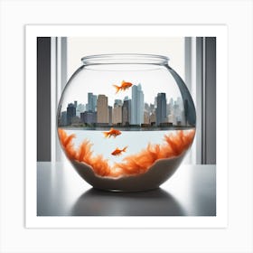 Goldfish In A Bowl Art Print