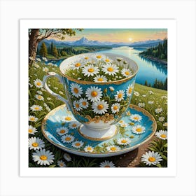 Daisy Cup 4 Art Print